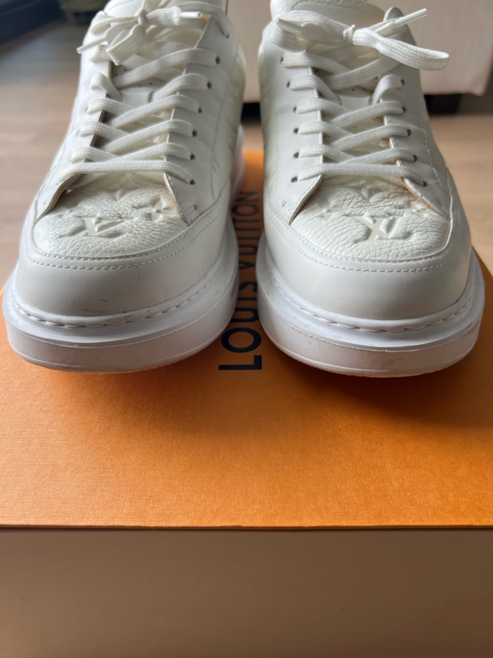 Louis Vuitton Beverly Hills White Monogram Trainers - Size 8.5 euro/9.5 men - Picture 8 of 10